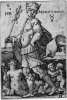 Serie der Sieben Planeten: Merkur (6), Kupferstich von Hans Sebald Beham, Nürnberg, 1539