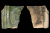 Fragment einer Blattkachel mit dem Halbbild von Kaiser Ferdinand I., eingestellt in eine Arkade, grün glasiert, 2. Hälfte 16. Jh., H. 13,2 cm, Br. 12,7 cm, Speyer, Historisches Museum der Pfalz