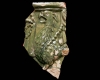 Fragment einer Blattkachel mit Greif, grün glasiert, Oberrhein, 2. Hälfte 15. Jh., Ettlingen, Albgaumuseum