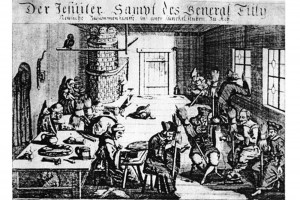 Flugblatt gegen die Machenschaften des Generals Tilly. Kupferstich, um 1640